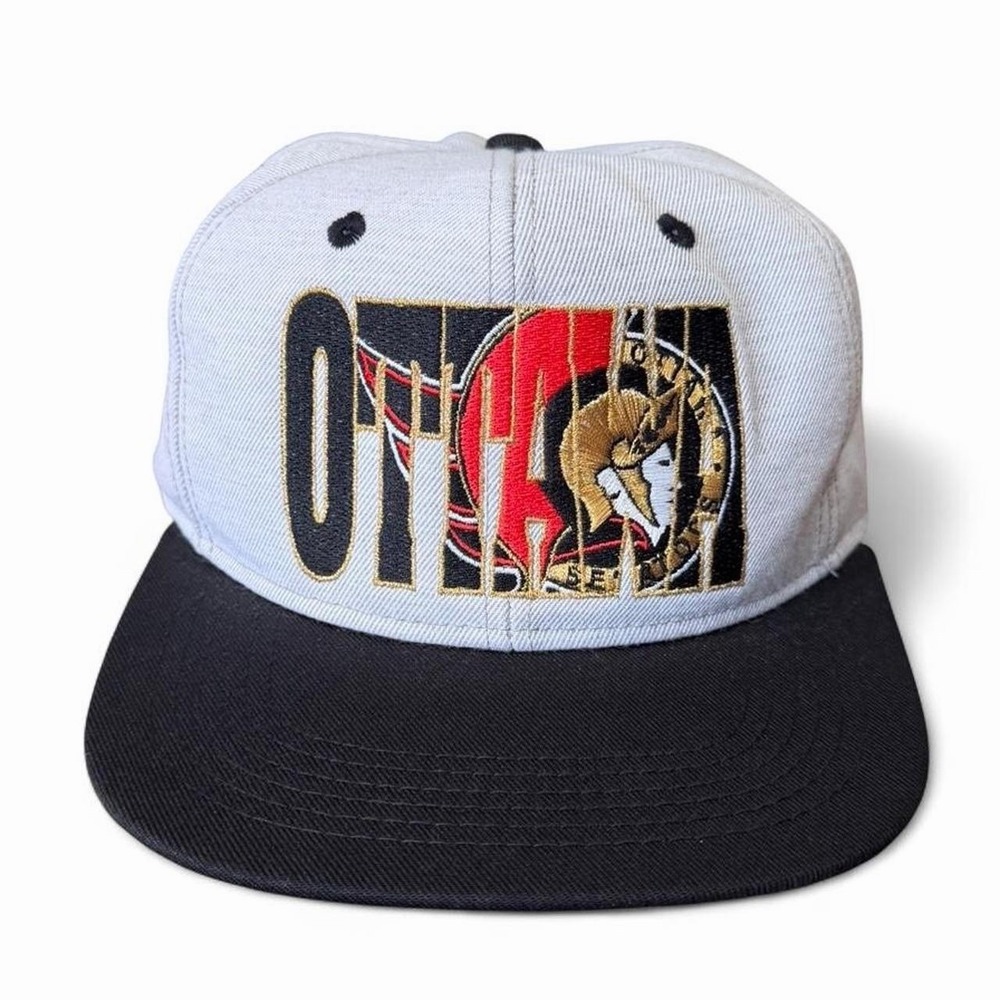 Vintage 90s Ottawa Senators Hockey NHL Sports Drawstring Hat Rare Deadstock New
